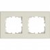 Рамка для розеток и выключателей Lexman Виктория плоская, 2 поста, цвет белый, SM-17919507