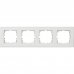 Рамка для розеток и выключателей Lexman Виктория плоская, 4 поста, цвет белый, SM-17919873