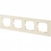 Рамка для розеток и выключателей Lexman Виктория плоская, 4 поста, цвет бежевый, SM-17919881