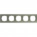 Рамка для розеток и выключателей Lexman Виктория плоская, 5 постов, цвет серебристый, SM-17920102