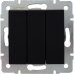 Выключатель встраиваемый Lexman Виктория 3 клавиши, цвет черный бархат матовый, SM-17920532