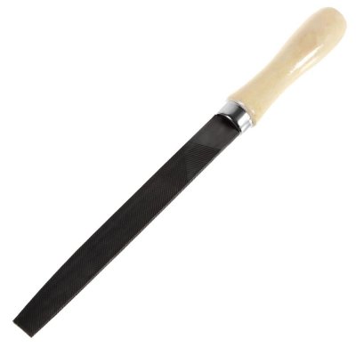 Напильник №2 плоский 150 мм с деревянной ручкой, SM-17978144