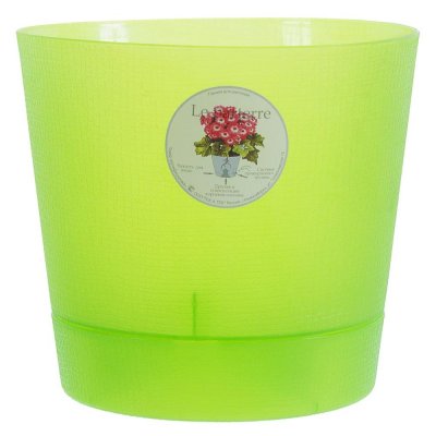 Горшок цветочный для орхидей ø19.5 h17 см v2.8 л пластик светло-зелёный, SM-18006224
