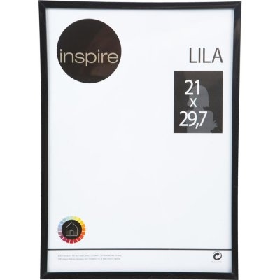 Рамка Inspire Lila 21x29.7 см цвет чёрный, SM-18174535