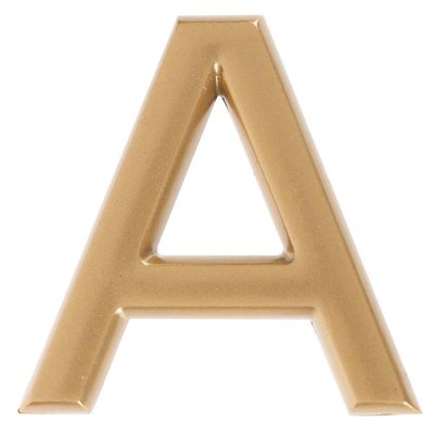 Буква «А» Larvij самоклеящаяся 40x32 мм пластик цвет матовое золото, SM-18284486