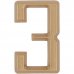 Цифра «3» Larvij самоклеящаяся 60х37 мм пластик цвет матовое золото, SM-18284718