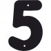 Цифра «5» Larvij большая цвет чёрный, SM-18284857