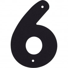 Цифра «6» Larvij большая цвет чёрный