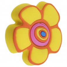 Ручка-кнопка "Цветок" силикон цвет мультиколор