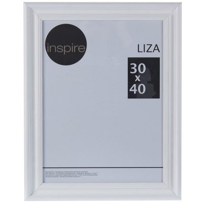 Рамка Inspire Liza 30х40 см цвет белый, SM-18464461