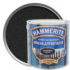 Краска молотковая Hammerite цвет чёрный 2.2 л
