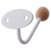 Крючок-вешалка с деревянным шариком КВД-1, цвет белый, SM-18511431