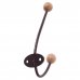 Крючок-вешалка с деревянным шариком КВД-2, цвет античная медь, SM-18511482