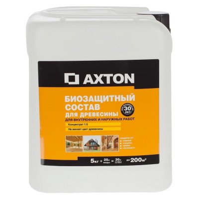 Антисептик для внутренних и наружных работ Axton 30 лет 1:5 5 кг, SM-18539223