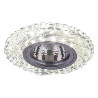 Спот точечный встраиваемый Elektrostandard "Whirl" с LED-подсветкой под отверстие 60 мм, 1 м², цвет прозрачный, SM-18614060