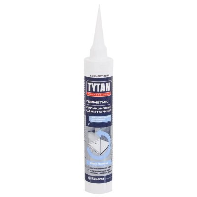 Герметик Tytan Professional силиконовый санитарный бесцветный, 80 мл, SM-18681633