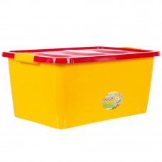 Ящик для игрушек 600x400x280 мм, 44 л, цвет жёлто-красный