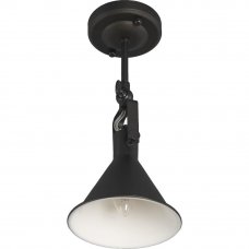 Спот поворотный Gaston, 1 лампа, 3 м², цвет чёрный/белый