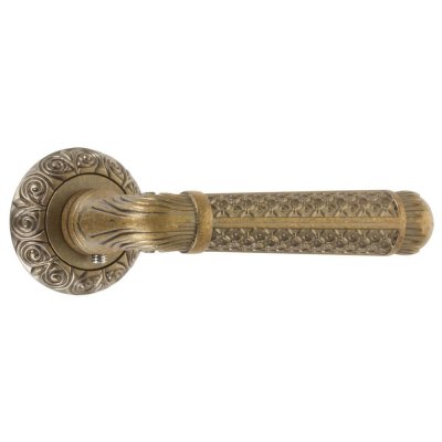 Ручки дверные на розетке EDS-74-20, цвет состаренная бронза, SM-18743443