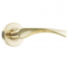 Ручки дверные на розетке ASS-S6336, цвет матовое золото