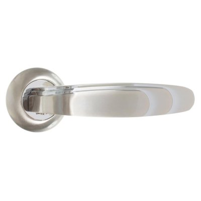 Ручка дверная на розетке WING RM/HD SN/CP-3, цвет матовый никель/хром, SM-18763815