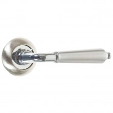 Ручка дверная на розетке LIBRETTO ML/HD SN/CP-3, цвет матовый никель/хром