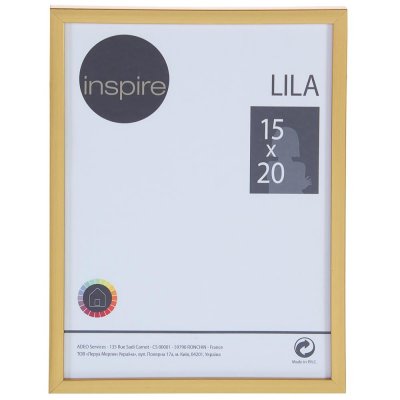 Рамка Inspire "Lila" цвет золото размер 15х20 см, SM-18768860