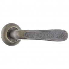 Ручка дверная на розетке AL25Q15, цвет матовая античная бронза