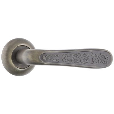 Ручка дверная на розетке AL25Q15, цвет матовая античная бронза, SM-18778224