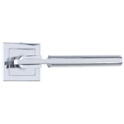 Ручка дверная на розетке FTZ25-E03, цвет глянцевый хром, SM-18778347