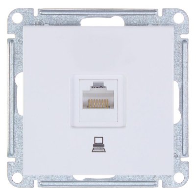 Розетка компьютерная встраиваемая Schneider Electric W59 RJ45, UTP cat 5e, цвет белый, SM-18799121