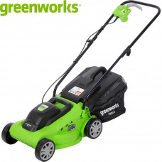 Газонокосилка электрическая GreenWorks GLM1232, 1200 Вт, 33 см