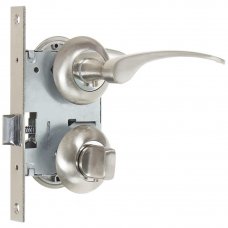 Комплект для межкомнатной двери Фабрика Замков 10L 170 BK, с фиксатором, цвет матовое серебро