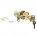 Ручка-защёлка Фабрика Замков 7072E PB ET, с ключом и фиксатором, цвет глянцевое золото, SM-18809481
