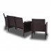Набор садовой мебели Кения полиротанг коричневый: стол, диван и 2 кресла, SM-18856190
