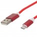 Кабель Oxion USB microUSB 1.5 м, цвет красный, SM-18873328