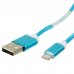 Кабель Oxion USB Lightning 8-pin 1.5 м, цвет синий, SM-18873352