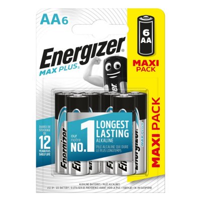 Батарейка алкалиновая Energizer Max Plus AA, 6 шт., SM-80177566