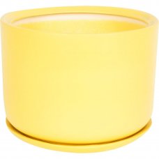 Горшок цветочный Орфей ø24 h24 см v6 л керамика жёлтый