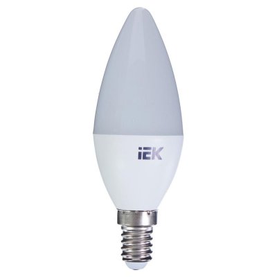 Лампа светодиодная IEK C35 Свеча E14 7 Вт 3000К свет тёплый белый, SM-81944921