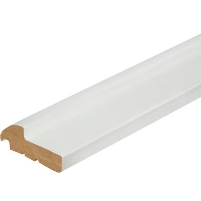 Дверная коробка Классика 2070х70х26 мм ламинация цвет белый (комплект 2.5 шт.), SM-81947092