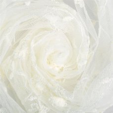 Тюль «Цветы» вышивка 285 см цвет шампань