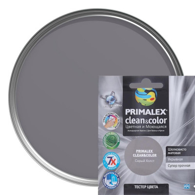 Тестер Primalex Clean&Color 40 мл Серый холст, SM-81962714