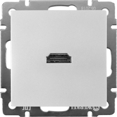 Розетка HDMI встраиваемая Werkel, цвет серебряный, SM-81964432