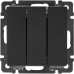Выключатель встраиваемый Werkel 3 клавиши, цвет черный, SM-81964440