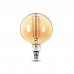 Лампа большая светодиодная Gauss Е27 8 Вт шар прямой, свет тёплый, золотая колба, диаметр 20 см, SM-81965422