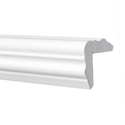 Плинтус угловой полистирол ударопрочный Decomaster D003 белый 30х30х2000 мм, SM-81965519