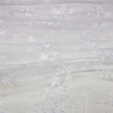 Тюль 1 п/м, вышивка на сетке, 280 см, цвет белый