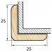 Угол, 25х25х2000 мм, осина сращенная, SM-81966972