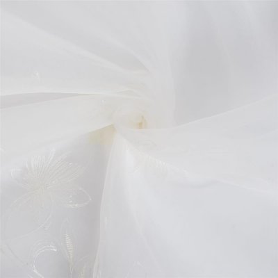 Тюль 1 п/м «Цветы», вышивка, 280 см, цвет молочный, SM-81967119